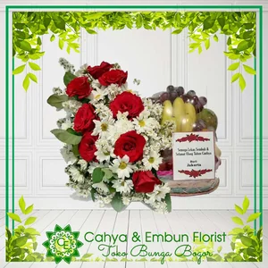 Parcel Buah Plus Bunga 005 — Toko Bunga Bogor Cahya & Embun Florist
